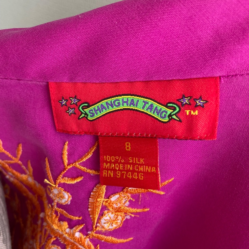 Shanghai Tang Magenta Embroidered Blouse With Pho… - image 5